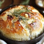 Rustic No Knead Rosemary Garlic Bread