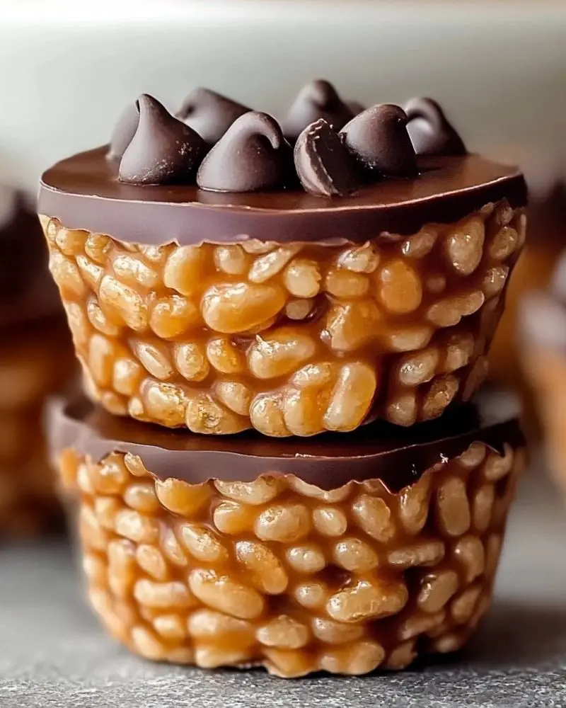 Chocolate Peanut Butter Rice Krispie Cups